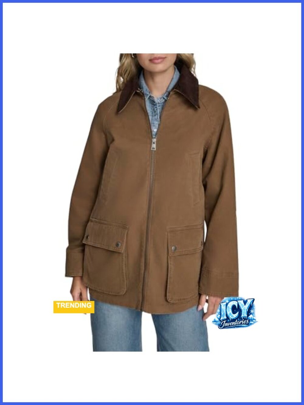 Levi's Women's 100% Cotton Barn Jacket Classic Fit Long Sleeve Zip Front